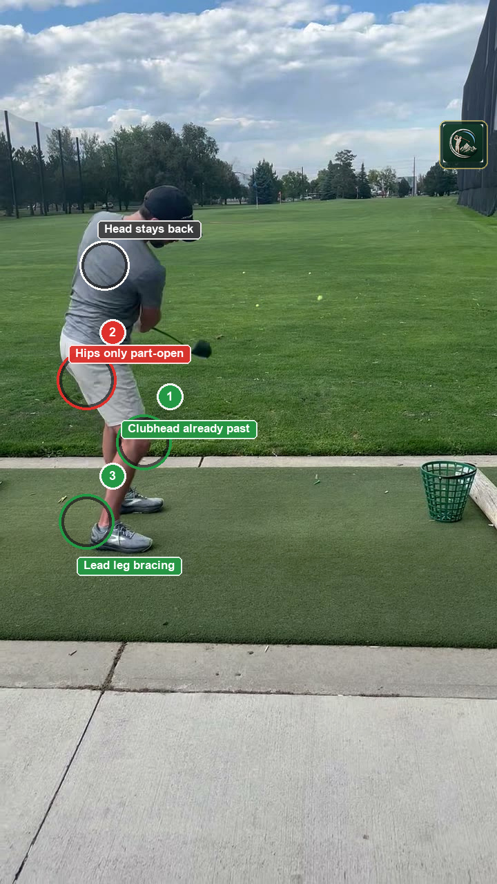 Annotated impact frame for Tommy