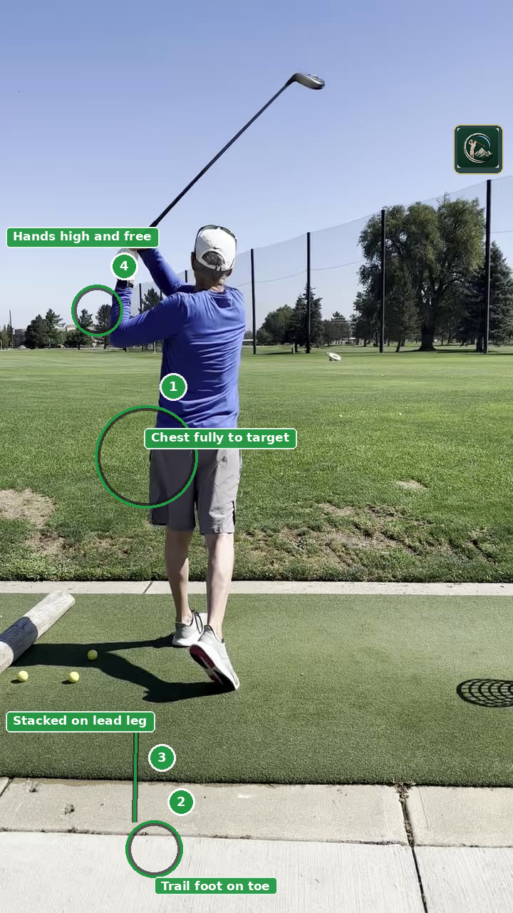 Annotated finish frame for Goldberg